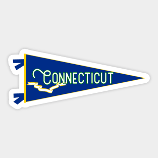 Connecticut Flag Pennant Sticker